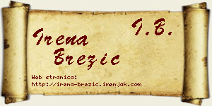 Irena Brezić vizit kartica